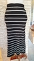 SAIA TRICOT LISTRADA LONGA EM PRETO E BRANCO - comprar online