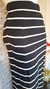 SAIA TRICOT LISTRADA LONGA EM PRETO E BRANCO
