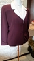 BLAZER VINHO COM GOLA BRANCA - Seven Styles Brechó