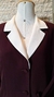 BLAZER VINHO COM GOLA BRANCA na internet