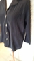 BLAZER PRETO DE VELUDO SINTÉTICO LISO - Seven Styles Brechó