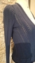 CASAQUINHO TRICOT TRANSPASSADO AZUL MARINHO - Seven Styles Brechó