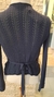 CASAQUINHO TRICOT TRANSPASSADO AZUL MARINHO - loja online