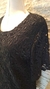 BLUSA SOCIAL DE RENDA GUIPIR PRETA - Seven Styles Brechó