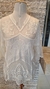 BLUSA DE RENDA E TULE BORDADO