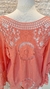 BLUSA DE ALGODÃO ABOBORA COM APLICAÇÃO EM RENDA - loja online