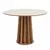 Mesa De Jantar Redonda 4 Lugares Nature Off White/Freijó