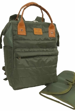 mochila isabella - vainilla y caramelo