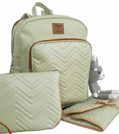 mochila micaela - vainilla y caramelo