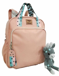 mochila sasha - vainilla y caramelo