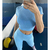 Sem costura esporte wear feminino top colheita camiseta sutiã legging shorts sp - Lanzshop