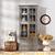 Odd ranks yield US wood furniture French country Bock season four glass gray four drawers sideboard - comprar online