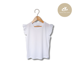 Art 849/2 -Remera S/M con volado de jersey liso