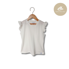 Art 849/2 -Remera S/M con volado de jersey liso en internet