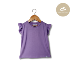 Art 849/2 -Remera S/M con volado de jersey liso - CROXI MAYORISTA