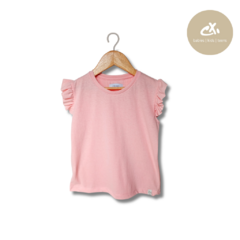 Art 849/2 -Remera S/M con volado de jersey liso - comprar online