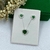 Conjunto Prata Veneziana Esmeraldas e Zirconias