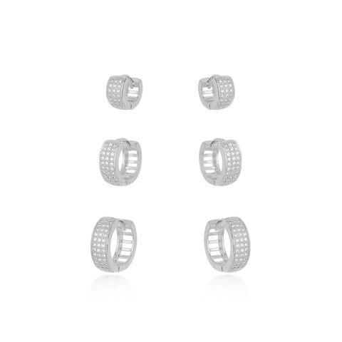 Brinco Trio Argola Redondo Nogueira - comprar online