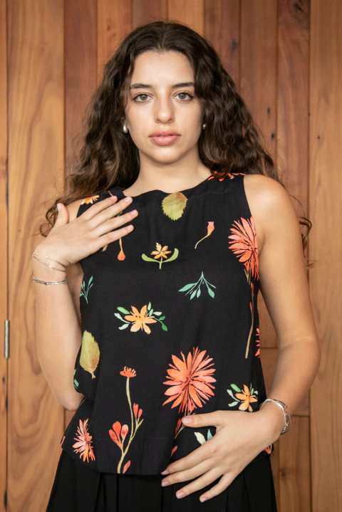 Blusa Paula - Dalias Noite - comprar online