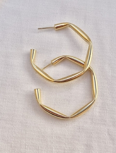 ARGOLA GEOMÉTRICA OURO - comprar online