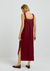 Vestido Midi Em Viscose Creponada - Vinho - comprar online