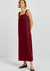 Vestido Midi Em Viscose Creponada - Vinho na internet