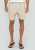 SHORTS MASCULINO BEGE EM TECIDO PLANO ESTAMPADO