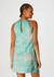 Regata Feminina Halter Neck Estampada - Azul - comprar online