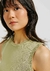Regata Básica Feminina Cropped Em Tricô - Verde - comprar online