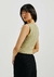 Regata Básica Feminina Cropped Em Tricô - Verde na internet