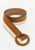 Cinto Feminino Médio Bicolor Com Fivela Redonda - Marrom - comprar online
