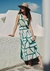 Vestido Midi Acinturado Decote V - Verde na internet