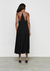 Vestido Midi Evasê Em Chiffon - Preto - comprar online