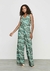 Calça Pantalona Cintura Alta Em Viscose - Verde
