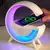 Carregador sem fio G Forma Bluetooth Speaker, RGB Lâmpada de luz noturna, Ruído branco, Decoração Desktop Multifunções, Rádio FM, 15W, Presente