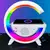 Carregador sem fio G Forma Bluetooth Speaker, RGB Lâmpada de luz noturna, Ruído branco, Decoração Desktop Multifunções, Rádio FM, 15W, Presente - Stellar Forge