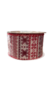 Fita Aramada Linho Vermelho e Branco Decoração de Natal 6,3cmx9,14m