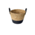 Cesto Seagrass Fibra Natural Multiuso Preto 28x22 Cm Paramount