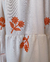 Vestido bordado laranja com laço - comprar online