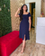 Vestido busto franzido azul marinho - comprar online
