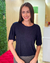 Blusa preta em Malha - loja online