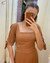 Vestido juvenil mangas abertas laço caramelo - loja online