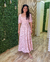 Vestido longo floral rosa claro - comprar online