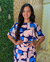 Vestido amarração lateral azul - comprar online