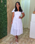 Vestido chiffon mídi branco - ana.k
