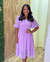 Vestido lavanda decote coração - comprar online