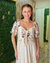 Vestido Amora: bege com floral - ana.k