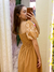 Vestido nude barrado bege com lastex na internet