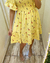 Vestido amarelo floral com lastex na internet