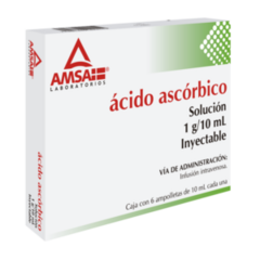 ACIDO ASCORBICO AMSA SOLUCION INYECTABLE